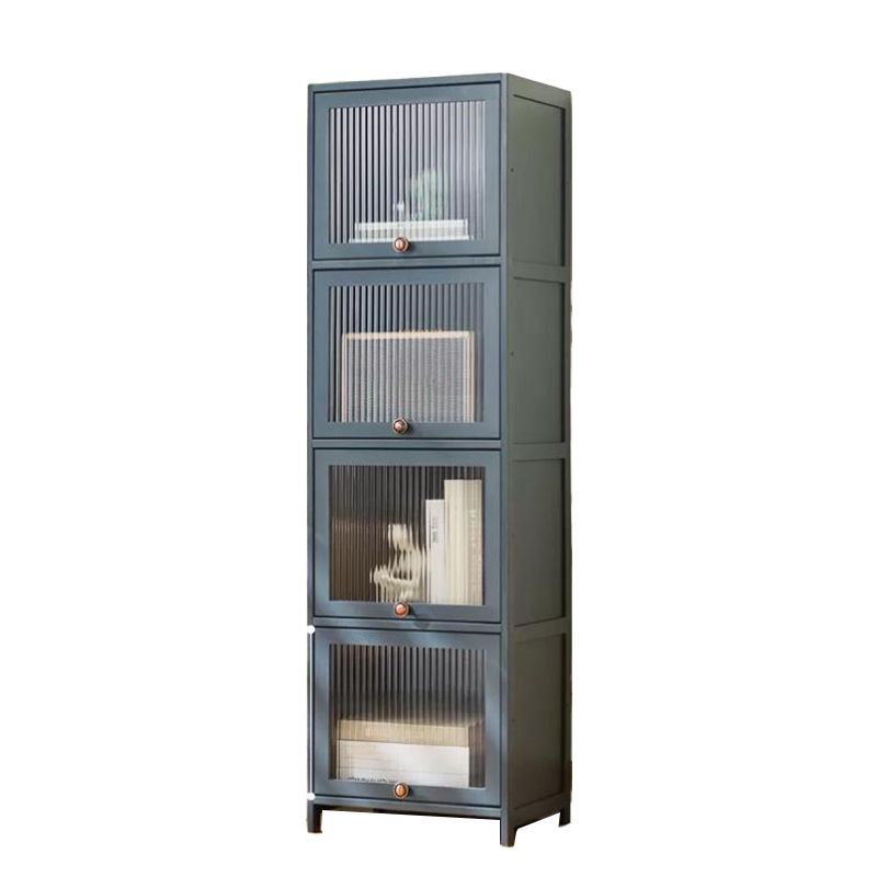 Rectangular Wood Cabinet, Modern Accent Chest  with Acrylic 4/5 - Door