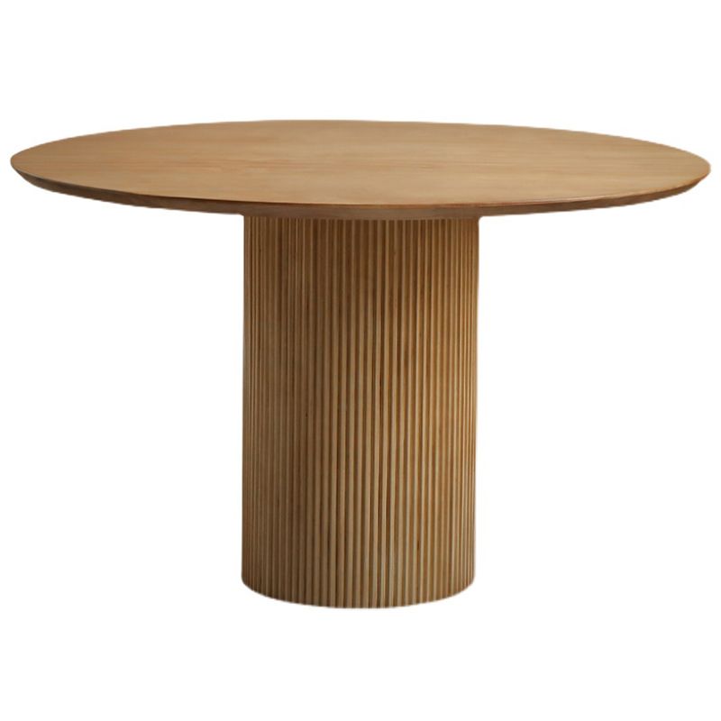 Pine Solid Wood Pedestal Dinette Table Simplicity Dining Table Round for Home Clearhalo ' dining_table' 'Dining Tables & Seating' 'Dining Tables' 'furn' 'furn_dining_table' 'Furniture' 'furniture_dining_table' 'Kitchen & Dining Furniture' 'kitchen&dining_furn' 'kitchen' 'kitchen_dining_table' 1200x1200_c2d237be-5063-4b80-a7c0-e688897aabb2
