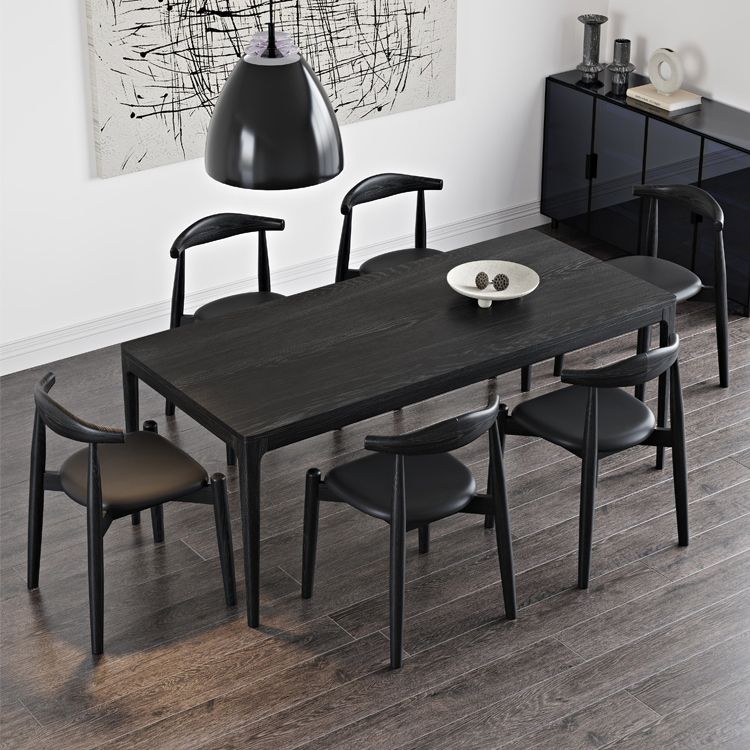 Moderne eetset 1/4/5/6/7 stuks essen massief houten eettafel en stoelen