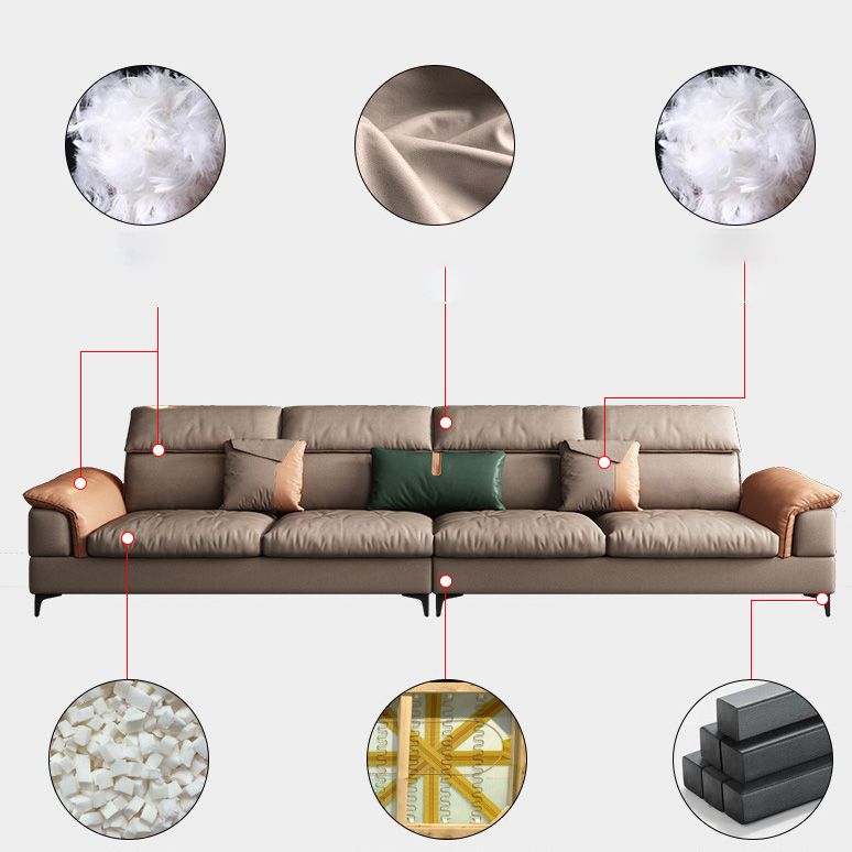 35 "H HEPEUR MODIFICALE SOFFICATION MODERNE SORME en cuir sectionnel