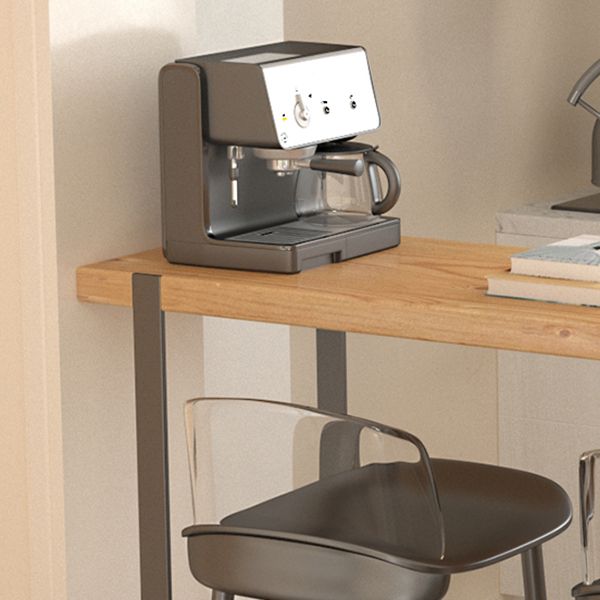 Tavolo da bar per top in legno di pino rettangolare tavolo da pub moderno con doppio piedistallo in natura