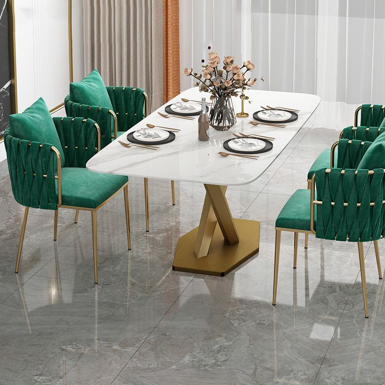 Contemporary Metal Dining Room Chairs Velvet Armless Dining Chairs for Home Use Clearhalo ' kitchen&dining_furn' 'Dining Chairs' 'Dining Tables & Seating' 'dining_chair' 'furn' 'furn_dining_chair' 'Furniture' 'furniture_dining_chair' 'Kitchen & Dining Furniture' 'kitchen' 1200x1200_c2d40e11-70d9-4f65-9f3a-ab5ec3644347
