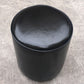 Mid-Century Modern Pouf Ottoman Genuine Leather Tufted Cylinder Shape Ottoman