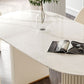 Oval Sintered Stone White Tone Dining Table Glam Double Pedestal Table for Dining Room Clearhalo ' dining_table' 'Dining Tables & Seating' 'Dining Tables' 'furn' 'furn_dining_table' 'Furniture' 'furniture_dining_table' 'Kitchen & Dining Furniture' 'kitchen&dining_furn' 'kitchen' 'kitchen_dining_table' 1200x1200_c2d4b4cb-aca5-4c15-b04b-360650398420