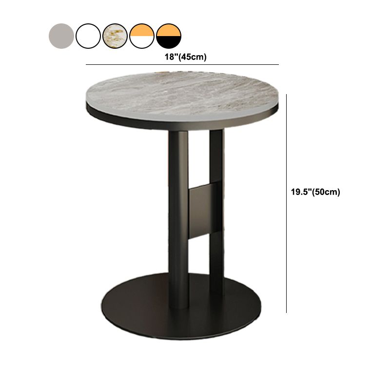 Modern Round Corner Table Slate Pedestal Side Table for Living Room Clearhalo 'Coffee & Accent Tables' 'End & Side Tables' 'end_side_tables' 'furn' 'furn_end_side_tables' 'Furniture' 'Living Room Furniture' 1200x1200_c2d4fc13-9240-4761-adc8-462feee9db3f