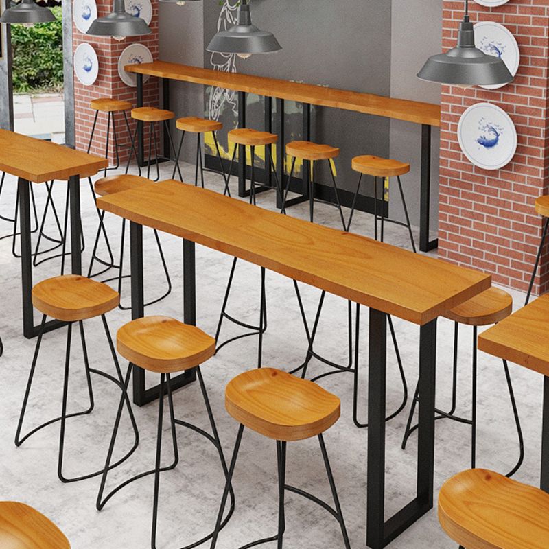 Rectangle Sled Base Solid Wood Bar Table for Kitchen Dining Room Clearhalo 'Bar Furniture' 'Bar Tables' 'bar_tables' 'furn' 'furn_bar_tables' 'Furniture' 'Kitchen & Dining Furniture' 1200x1200_c2d595d9-2b1b-46f6-b6f0-6b5fa2b89681