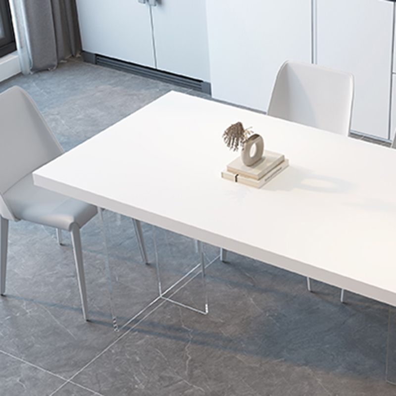 Moderni 1/4/5 pezzi mobili da pranzo in pietra sinterizzato set in bianco