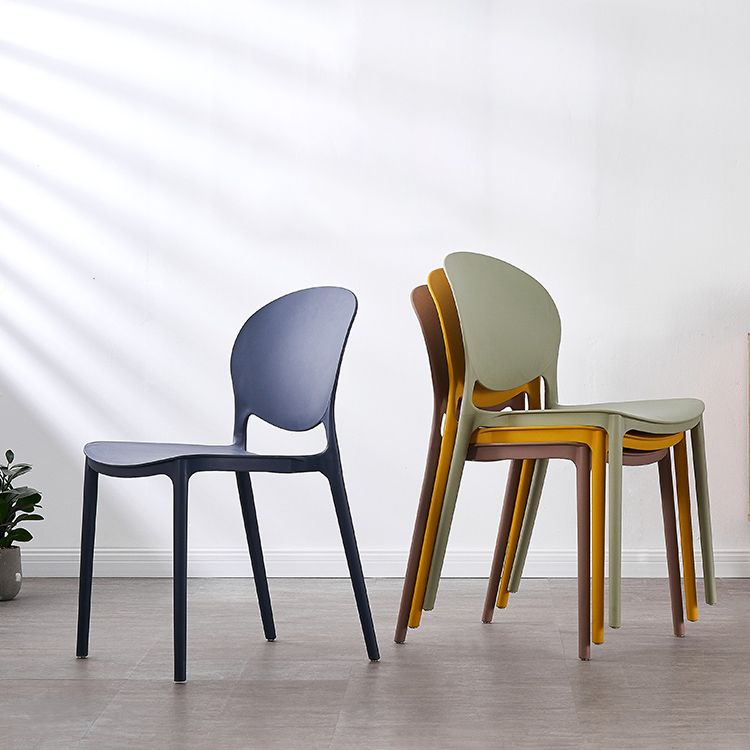 Plastic Scandinavian Indoor-Outdoor Chair Open Back Side Chair Clearhalo ' kitchen&dining_furn' 'Dining Chairs' 'Dining Tables & Seating' 'dining_chair' 'furn' 'furn_dining_chair' 'Furniture' 'furniture_dining_chair' 'Kitchen & Dining Furniture' 'kitchen' 1200x1200_c2d83f56-9d08-4e3f-abf3-5cb7aceb4031