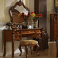 Traditional Solid Wood With Drawer Bedroom Mirror Makeup Vanity Set