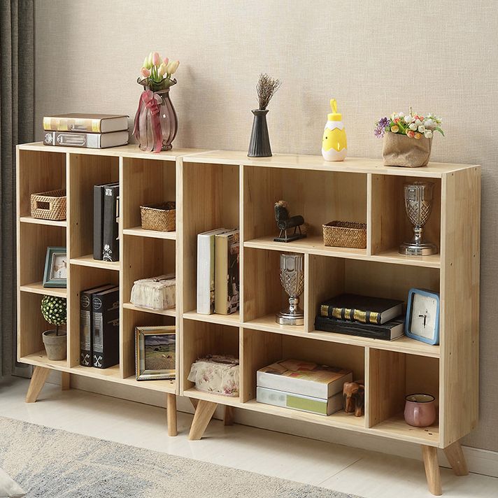 Natural Colour Wooden Standard Bookcase Contemporary Closed Back Bookshelf Clearhalo 'Bookcases' 'furn' 'furn_bookcases' 'Furniture' 'Office Furniture' 1200x1200_c2d97cb6-1448-4ab5-81e2-49a7ec4fbda2