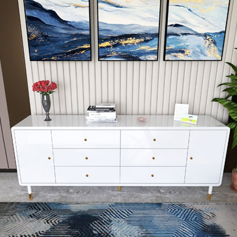 Soggiorno bianco da 32 "l tavolo a buffet multi tavolo da pranzo in stile semplice