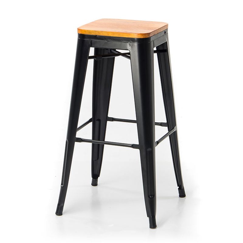 Industrial Style Armless Barstool Iron Frame Counter Stools for Coffee Shop Clearhalo 'Bar Furniture' 'Bar Stools' 'bar_stools' 'furn' 'furn_bar_stools' 'furniture_bar_stools' 'Kitchen & Dining Furniture' 'kitchen&dining_furn' 'kitchen' 'kitchen_furn' Furniture' 1200x1200_c2d9df66-0c24-4c01-82b2-57f3be5d6564