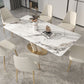 Luxury Sintered Stone Top Dining Set 1/2/5/6/7 Pieces Rectangle Kitchen Table with Chairs Clearhalo 'Dining Room Sets' 'Dining Tables & Seating' 'dining_room_set' 'furn' 'furn_dining_room_set' 'Furniture' 'furniture_dining_room_set' 'Kitchen & Dining Furniture' 1200x1200_c2dc04b0-b3ec-47ac-929d-75cecced0b95