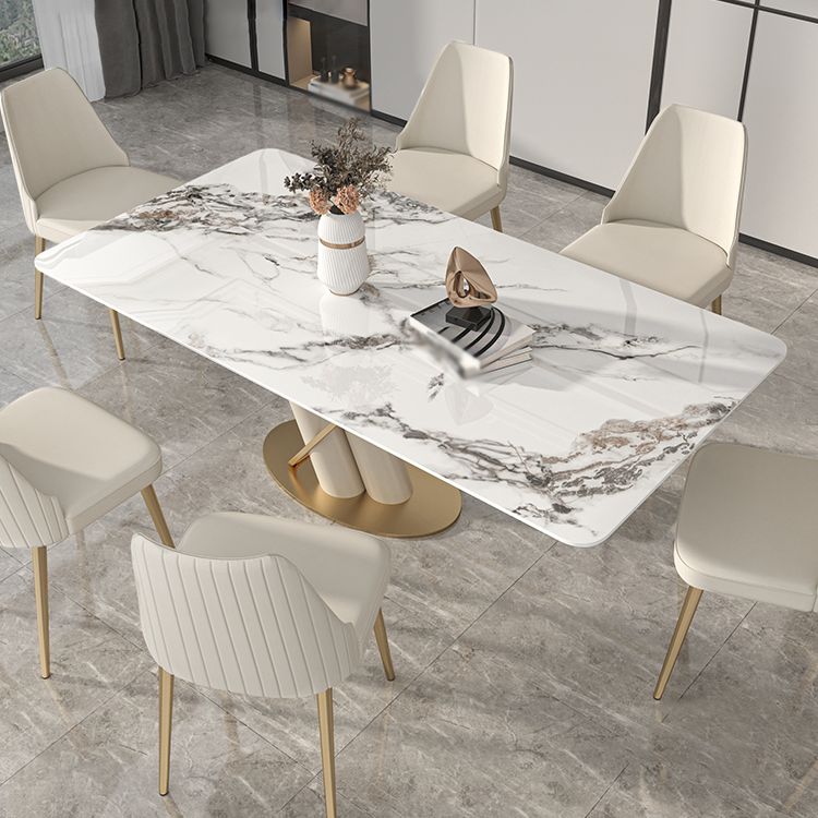 Luxury Sintered Stone Top Dining Set 1/2/5/6/7 Pieces Rectangle Kitchen Table with Chairs Clearhalo 'Dining Room Sets' 'Dining Tables & Seating' 'dining_room_set' 'furn' 'furn_dining_room_set' 'Furniture' 'furniture_dining_room_set' 'Kitchen & Dining Furniture' 1200x1200_c2dc04b0-b3ec-47ac-929d-75cecced0b95