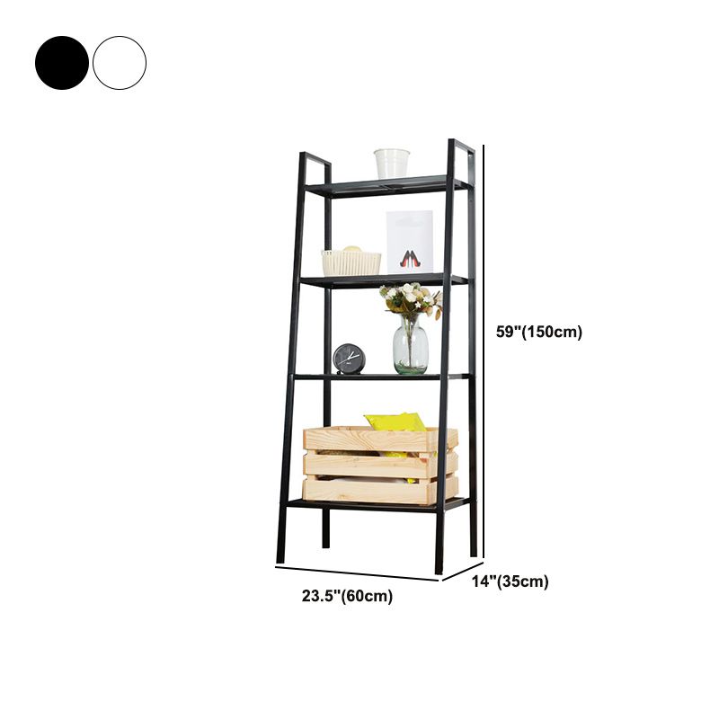 Bibliothèque de niveaux de style moderne 4 Open 59 "H x 14" W Ladder Bibshelf