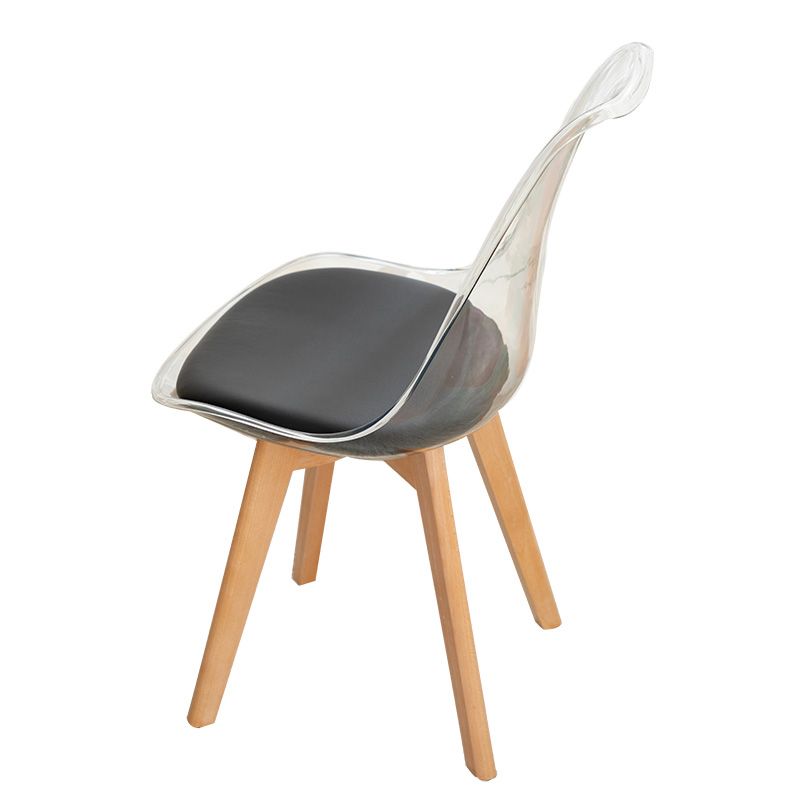 Modern Style Indoor-Outdoor Plastic Side Chair Set Clear Stack Dining Chair Clearhalo ' kitchen&dining_furn' 'Dining Chairs' 'Dining Tables & Seating' 'dining_chair' 'Furniture' 'furniture_dining_chair' 'Kitchen & Dining Furniture' 'kitchen' 1200x1200_c2dcbc93-d21f-4d0b-b712-49ab2fae74be