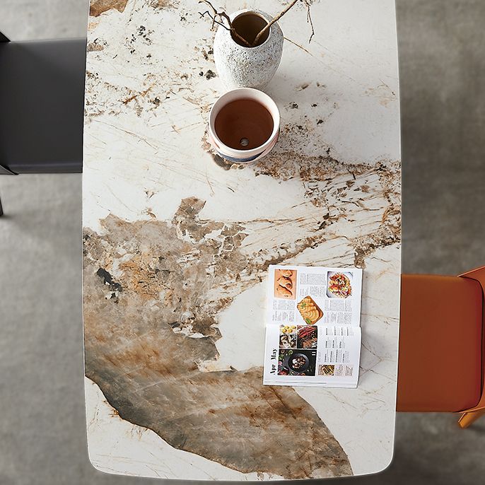 Modern Sintered Stone Dining Round Table Set 1/4/5 Pieces Dining Set