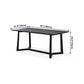 Rectangle Black Industrial Dining Table Pine Solid Wood Table with Trestle Base Clearhalo ' dining_table' 'Dining Tables & Seating' 'Dining Tables' 'Furniture' 'furniture_dining_table' 'Kitchen & Dining Furniture' 'kitchen&dining_furn' 'kitchen' 'kitchen_dining_table' 1200x1200_c2dd95be-4b73-4fda-b226-79cff37b3293