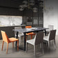 Minimalist Style Leather Dining Side Chair Solid Back Dining Chairs for Home
