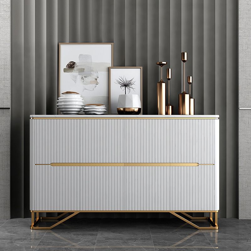 Glam Cabinets Dining Buffet 4-Door Buffet Sideboard for Living Room Clearhalo 'buffet_sideboard' 'Buffets & Sideboards' 'furn' 'furn_buffet_sideboard' 'Furniture' 'Kitchen & Dining Furniture' 1200x1200_c2de6918-2ce4-404d-a6d9-3ee19b9e3204