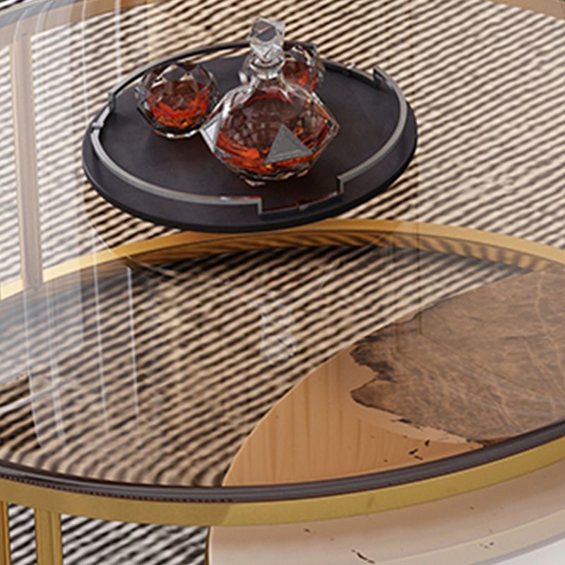 Slate Nesting Coffee Table Set Glam Coffee Table Set with Storage