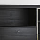 Zwarte open opbergserver Glam Wood Dining Server met 2 lades