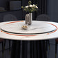 Contemporary Round Stone Table Standard Height Dining Table with Pedestal Base Clearhalo 'Dining Tables & Seating' 'Dining Tables' 'dining_table' 'furn' 'furn_dining_table' 'Furniture' 'furniture_dining_table' 'Kitchen & Dining Furniture' 'kitchen' 'kitchen_dining_table' 1200x1200_c2e0ecd3-7990-427c-ac25-5ac04e7879d7