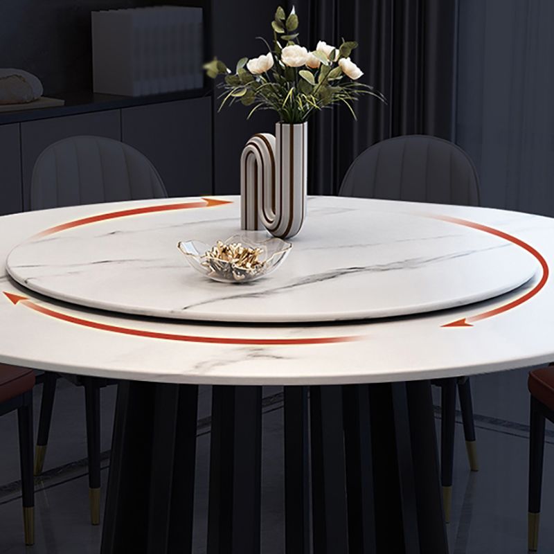 Contemporary Round Stone Table Standard Height Dining Table with Pedestal Base Clearhalo 'Dining Tables & Seating' 'Dining Tables' 'dining_table' 'furn' 'furn_dining_table' 'Furniture' 'furniture_dining_table' 'Kitchen & Dining Furniture' 'kitchen' 'kitchen_dining_table' 1200x1200_c2e0ecd3-7990-427c-ac25-5ac04e7879d7