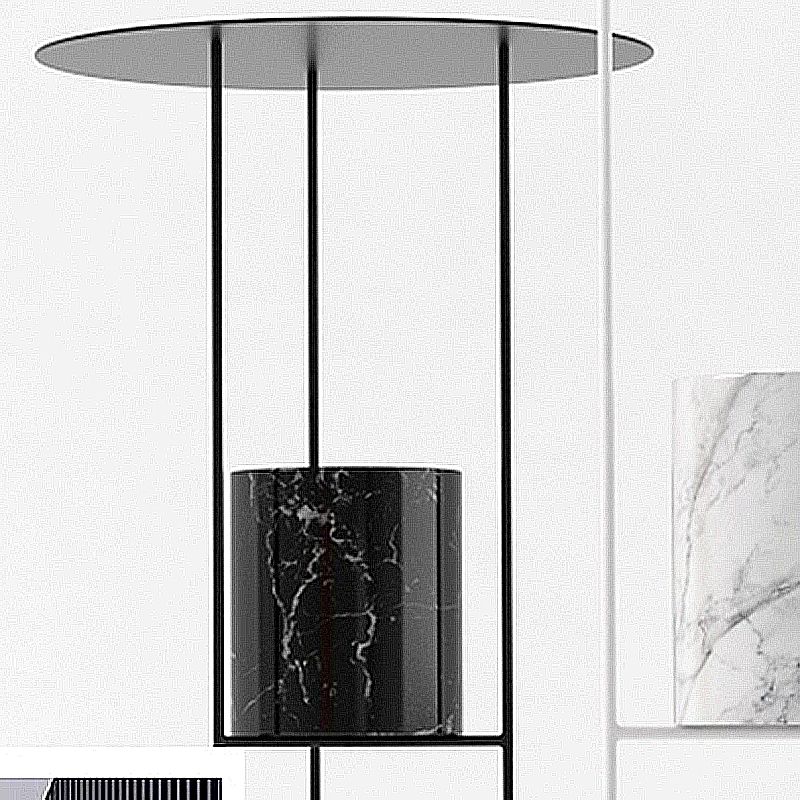 Triple Pin Round Side Table Mid-Century Metal Side End Table