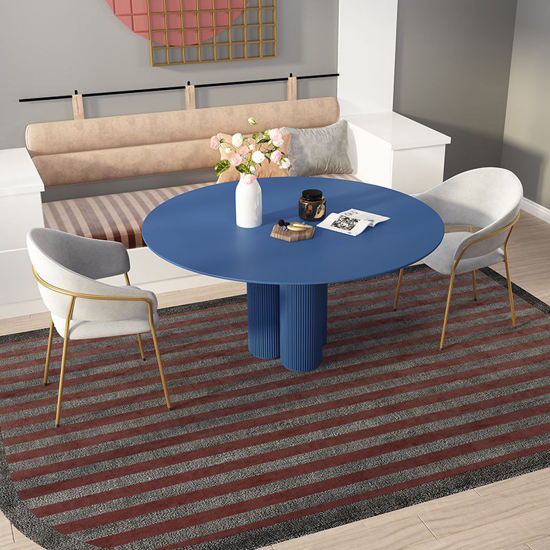 Modern Round Top Dinette Table Solid Wood Base Dining Table for Restaurant Clearhalo 'Dining Tables & Seating' 'Dining Tables' 'dining_table' 'furn' 'furn_dining_table' 'Furniture' 'furniture_dining_table' 'Kitchen & Dining Furniture' 'kitchen' 'kitchen_dining_table' 1200x1200_c2e2f2b2-23f6-4e81-9439-356ce2e1d258