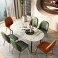 Oval Stone Dining Table Modern Metal Legs Dining Table for Dining Room