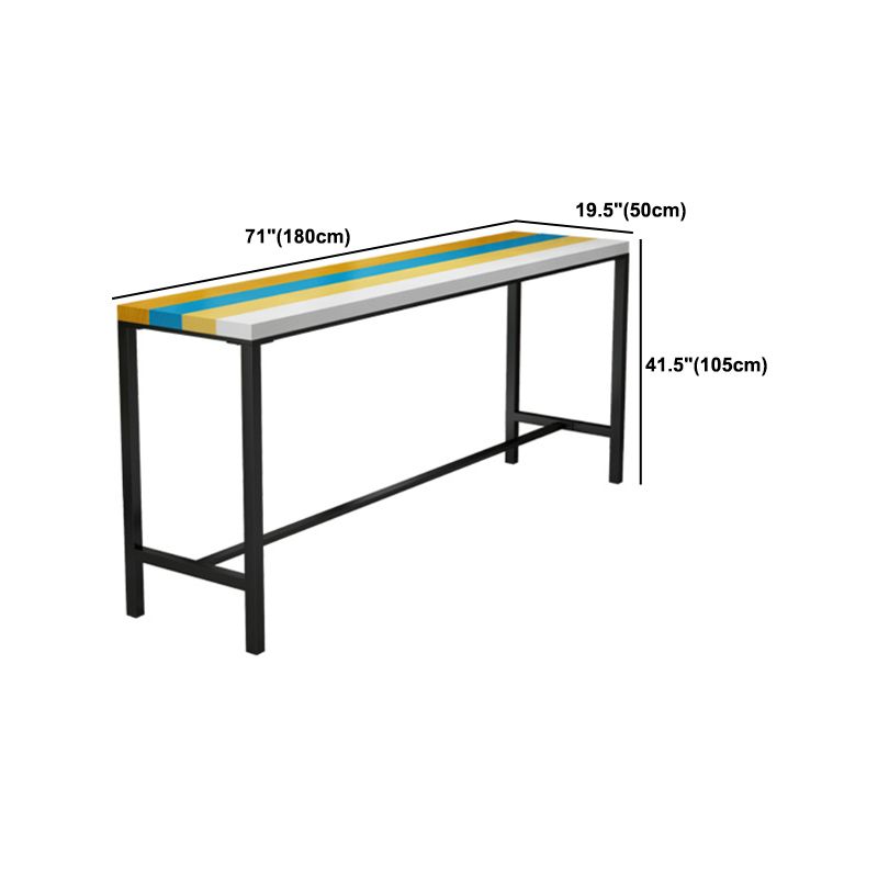 Moderne 1/5/9 Stück Stangen Tisch Set Rechteck Kiefer Holzschalter mit hohen Stühlen