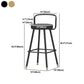 Glam Footrest Round Counter-height Stool Low Back Leather Counter Stool Clearhalo 'Bar Furniture' 'Bar Stools' 'bar_stools' 'furn' 'furn_bar_stools' 'Furniture' 'furniture_bar_stools' 'Kitchen & Dining Furniture' 1200x1200_c2e59484-5464-4a4e-a276-bc3bcb0a68e0