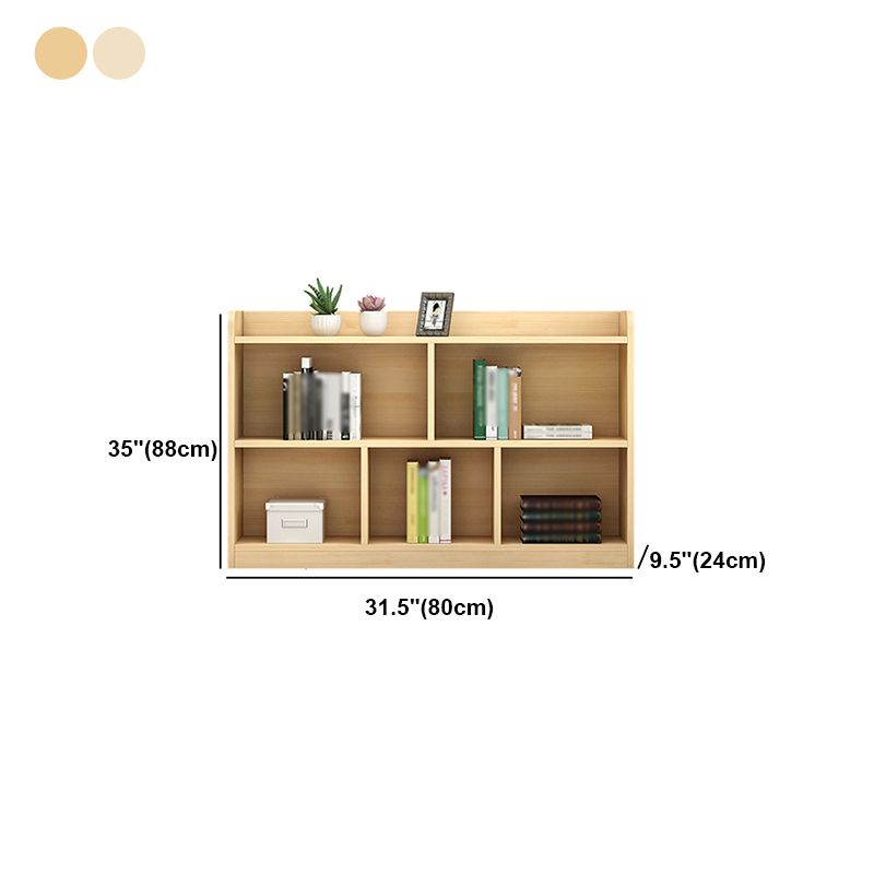 Closed Back Bookshelf Solid Wood Contemporary Style Natural Bookcase for Office Clearhalo 'Bookcases' 'Furniture' 'furniture_bookcases' 'kitchen' 'kitchen_bookcases' 'Living Room Furniture' 'Office Furniture' 1200x1200_c2e5f298-5a40-402c-902c-8a2fac8c0bef