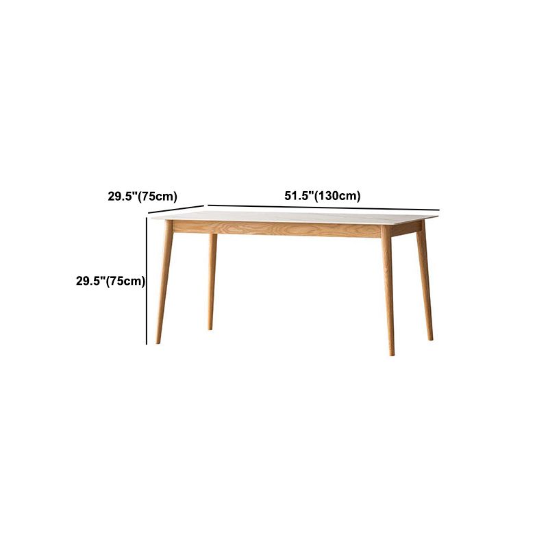 Tavolo da pranzo top in pietra tradizionale tavolo da pranzo del rettangolo di lusso con 4 gambe in legno