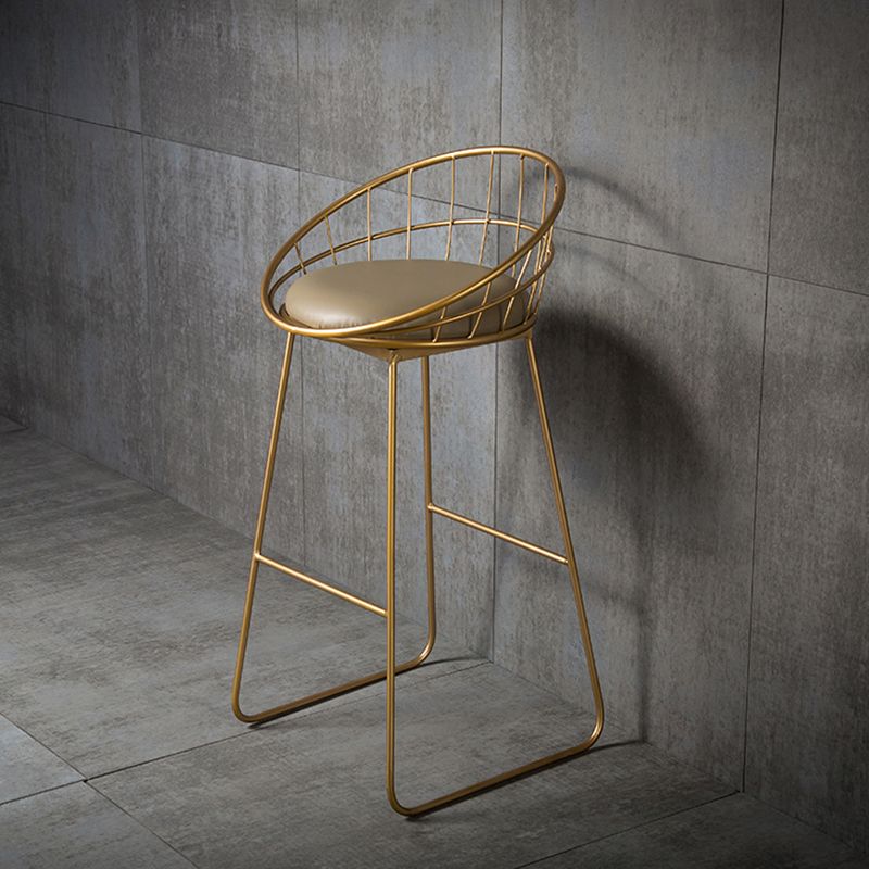 Scandinavian Counter Stools Iron Leather Low Back Indoor Bar Stools with Sled Legs Clearhalo 'Bar Furniture' 'Bar Stools' 'bar_stools' 'furn' 'furn_bar_stools' 'furniture_bar_stools' 'Kitchen & Dining Furniture' 'kitchen&dining_furn' 'kitchen' 'kitchen_furn' Furniture' 1200x1200_c2e88977-33fa-4cf6-bcfa-28e1997acdba