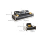 Contemporary Grey Sectional Sofa with Pillow Top Arm in Faux Leather Clearhalo 'furn' 'furn_sectionals' 'Furniture' 'Living Room Furniture' 'Sectionals' 1200x1200_c2ea9d97-55be-42aa-96fc-968307951172