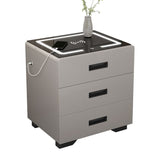 コンテンポラリーアクセントテーブルナイトスタンドガラスベッドナイトスタンドの寝室用