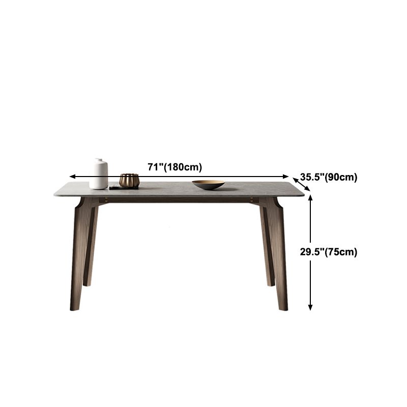 Modern Rectangle Counter Dining Table Brown Wood Finish Legs Dining Table Clearhalo 'Dining Tables & Seating' 'Dining Tables' 'dining_table' 'furn' 'furn_dining_table' 'Furniture' 'furniture_dining_table' 'Kitchen & Dining Furniture' 1200x1200_c2ebc86f-8c6b-404c-93ce-a967c174f584