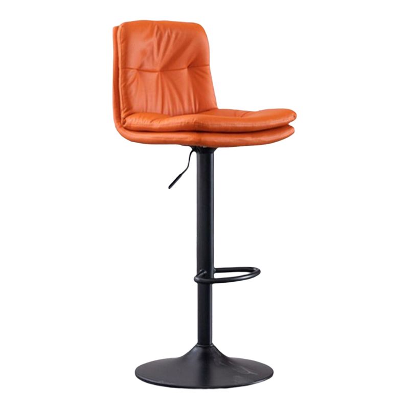Contemporary Liftable Bar-stool PU Leather Bar Stool with Metal Legs Clearhalo 'Bar Furniture' 'Bar Stools' 'bar_stools' 'furn' 'furn_bar_stools' 'Furniture' 'furniture_bar_stools' 'Kitchen & Dining Furniture' 1200x1200_c2ecd13d-7860-4dce-ad56-3ba9539b5e58