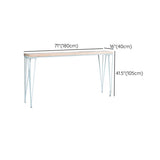 Glam Style 1/2/4/5 Pieces Bar Table Set Rectangle Bar Table with High Metal Stools