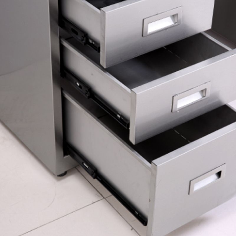 Acero de escritura de escritura de oficina en forma rectangular con cajones 2/3/5