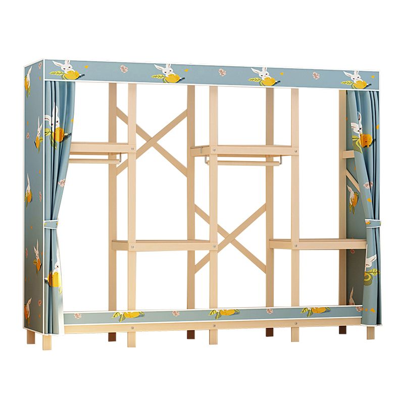 Eigentijdse stijl garderobe massief hout 1-deuren garderobe kast voor slaapkamer