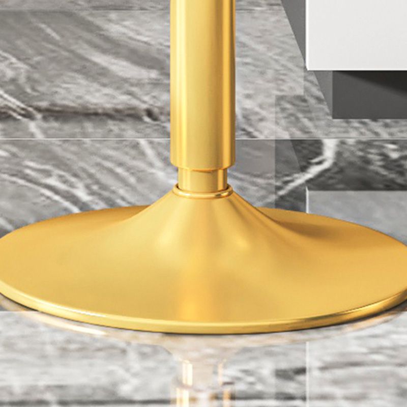 Glam Adjustable Rotatable Counter Stool Iron Kitchen Bar Stool with Velvet Cushion Clearhalo 'Bar Furniture' 'Bar Stools' 'bar_stools' 'furn' 'furn_bar_stools' 'furniture_bar_stools' 'Kitchen & Dining Furniture' 'kitchen&dining_furn' 'kitchen' 'kitchen_furn' Furniture' 1200x1200_c2f12823-9685-4dc4-aa6c-f98f9e69341c