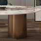 Traditional Luxury Oval Dining Site Table Gold Tripod Base Dining Table Clearhalo 'Dining Tables & Seating' 'Dining Tables' 'dining_table' 'furn' 'furn_dining_table' 'Furniture' 'furniture_dining_table' 'Kitchen & Dining Furniture' 'kitchen' 'kitchen_dining_table' 1200x1200_c2f17ef5-f6e0-4a2d-84cd-5026c470cefe