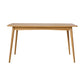 Modern Oak Natural Rectangular Top Dining Table with 4 Wood Legs