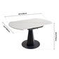 Modern Round Drop-Leaf Dining Table Sintered Stone Table with Pedestal Base,53.1"L x 33.5"W x 30"H Clearhalo ' dining_table' 'Dining Tables & Seating' 'Dining Tables' 'furn' 'furn_dining_table' 'Furniture' 'furniture_dining_table' 'Kitchen & Dining Furniture' 'kitchen&dining_furn' 'kitchen' 'kitchen_dining_table' 1200x1200_c2f559c8-0345-4817-a567-4f1492783b30