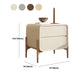 Mobile da comodino in pelle per tavolo da notte contemporaneo con 2 cassetti