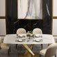 Glam Rectangle 1/4/5/6/7 Pieces Dinette Set Indoor White and Gold Dining Set Clearhalo 'Dining Room Sets' 'Dining Tables & Seating' 'dining_room_set' 'furn' 'furn_dining_room_set' 'Furniture' 'Kitchen & Dining Furniture' 1200x1200_c2f8d01a-4714-43b3-9307-0348ca6dd7df