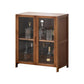Porte di vetro contemporanee per il display di bambù Hutch buffet con porte